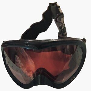 Zeal Optics Goggles Ski Snowboard Red Lens Leopard Lining Adjustable Strap